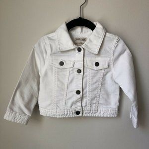 Genuine Kids Girl 2T White Denim Jean Jacket